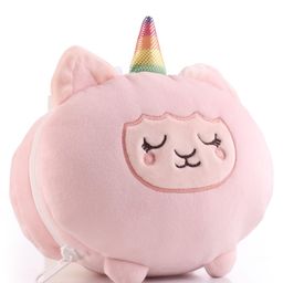 Babyhug Plush Unicorn Eye Mask with Head Rest - Pink image 2