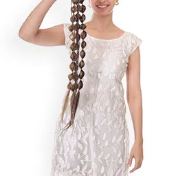 RITZKART Tape In Straight Ponytail Hair Extension- Black & Golden Mix- 20 Inch-50