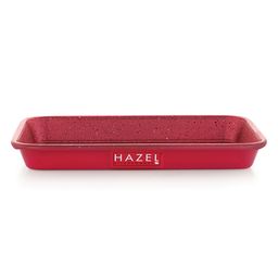 HAZEL Non Stick Cake Tray for Baking Rectangular Shape For Homemade Cake with Granite Finish Nonstick Cake Baking Tray Red 1250 ml - Pack of 1 image 5