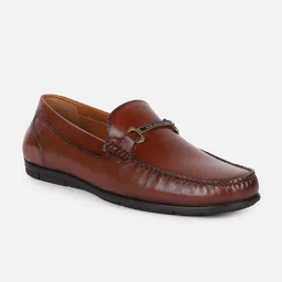 Van Heusen Men Leather Round Toe Horsebit Loafers-picture-16