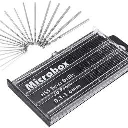 1 Set Micro 20Pcs HSS Mini Micro Drill Bit Set 0.3-1.6mmShank Twist Drill Bits Precision Kit-image-12