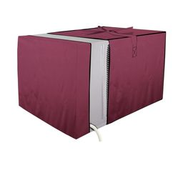 Stylista Maroon Solid Waterproof Air Conditioner Covers-picture-13