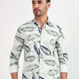YOUTH FIRST Men Premium Floral Opaque Printed Casual Shirt-image-90