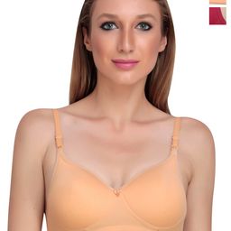 Liigne Pack Of 2 Full Coverage Non Padded Everyday Bra With All Day Comfort-19