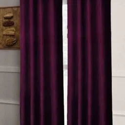BELLA TRUE Burgundy 2 Pieces Black Out Window Curtains-image-43