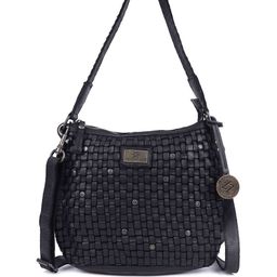 KOMPANERO Women Textured Structured Cut Work Leather Shoulder Bag-56