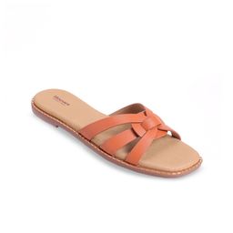 Hooves Women Textured Open Toe Flats-image-50