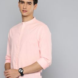 Flying Machine Pure Cotton Band Collar Slim Fit Casual Shirt-picture-46