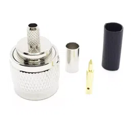 Trade Hub N Male Crimp On Plug Connector for LMR-195 RG-58 50 Ohm Low Loss RF Coaxial Cable-picture-7