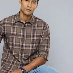 Flying Machine Slim Fit Checked Pure Cotton Casual Shirt-picture-29