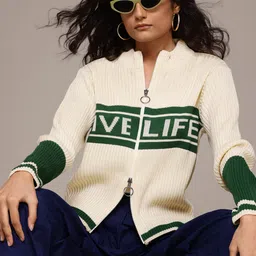 Roadster The Lifestyle Co Women Typography Cardigan-image-74