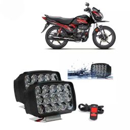 Cartronics 15  LED Fog Light With On/Off Switch for Hero Passion Pro TR (Set of 2 Pcs)-47