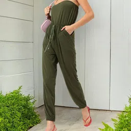 DressBerry Effortless Elegance Strapless Waist Tie-Up Jumpsuit-image-60