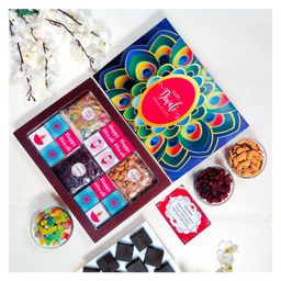 Expelite Diwali Chocolate Gift Hamper with Dry fruits and Greetings - 550 g-16