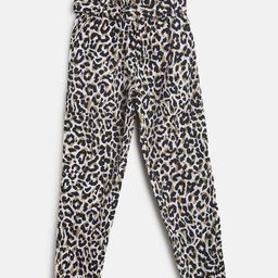 Tales & Stories Leopard Skin Printed Pant - Beige-image-33