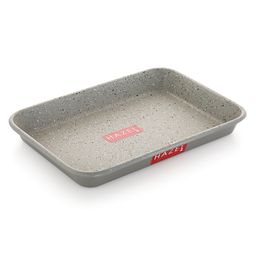 HAZEL Non Stick Cake Tray for Baking Rectangular Shape For Homemade Cake with Granite Finish Nonstick Cake Baking Tray  1250 ml Grey - Pack of 1-33