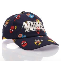 Pine Kids Marvel Cotton Blend Knit Baseball Cap With Marvel Print Navy Blue - Diameter 50 cm-image-54