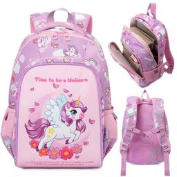 FLAZE School Bags Cute Unicorn Backpack For Kids With Adjustable Straps Premium Design Bag For Kids Best For School Picnic Holidays - (Height 14 Inch - Multicolor)(color n design may vary)-0