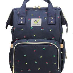 House of Quirk Diaper Bag Maternity Backpack Baby Girl Boy Diaper Bag for Dad Mom Pad Pacifier Case Unisex Large Diaper Bag for Travel - Dark Blue-picture-48