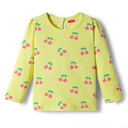 Babyhug 100% Cotton Knit Full Sleeves T-Shirt with Fruit Print - Yellow-picture-21