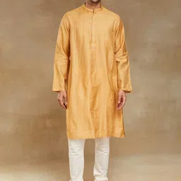 Fabindia Striped Mandarin Collar Straight Kurta-picture-44
