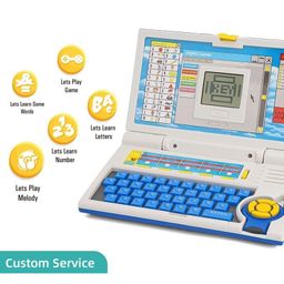 FUNVERSE Educational Laptop Computer Toy with Mouse for Kids Above 3 Years - 20 Fun Activity Learning Machine, Now Learn Letter, Words, Games, Mathematics, Music, Logic, Memory Tool - Blue image 2