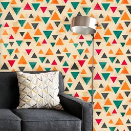 ArtzFolio Printed UV-Resistant Anti-Bacterial Vintage Triangle Peel & Stick Wallpaper-image-36