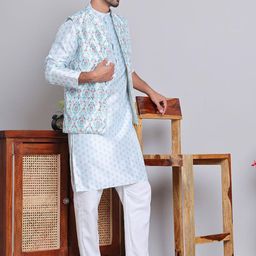 Jompers Floral Printed Regular Straight Kurta with Pyjamas-image-95