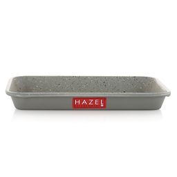 HAZEL Non Stick Cake Tray for Baking Rectangular Shape For Homemade Cake with Granite Finish Nonstick Cake Baking Tray  1250 ml Grey - Pack of 1 image 5