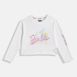 Happy Faces Girls Barbie Print Pure Cotton T-shirt-image-77