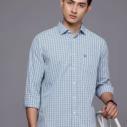 Allen Solly Pure Cotton Classic Fit Checked Casual Shirt-image-8