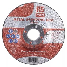 RS PRO Aluminium Oxide Grinding Disc 125mm x 6mm Thick P180 Grit 5 in pack, 1849235-image-66