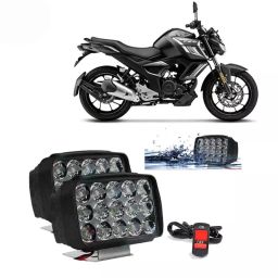 Cartronics 15  LED Fog Light With On/Off Switch  for Yamaha FZ S V3.0 FI White(Set of 2 Pcs)-1