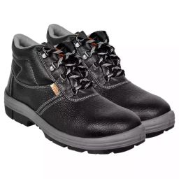Double Duty Steel Toe Safety Shoes High Ankle Black Size UK 9, DD-7080-image-5