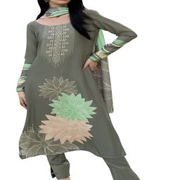 DRAVINAM Trends Floral Embellished Pashmina Unstitched Dress Material-image-71