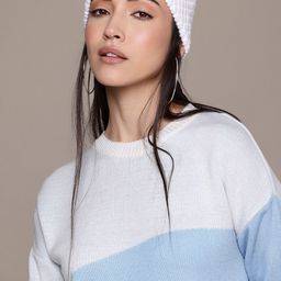 The Roadster Lifestyle Co. Colourblocked Acrylic Pullover-image-54