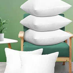JDX White 5 Pieces Square-Shaped Microfibre Cushions-image-34