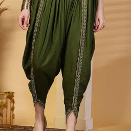 Clora Creation Embellished Dhoti Pants-42