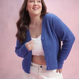 DressBerry Curve Plus Size Cable Knit Cardigan-image-99