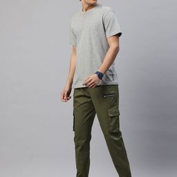 POSHAX Men Cargo Style Joggers-image-32