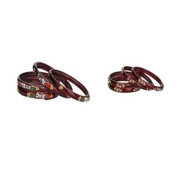 Somil Combo Glass Bangles For Women |Combo Of 2 Set, Maroon-image-81