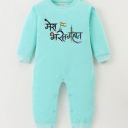 BLUSHES Infants Independence Day Theme Printed Full Sleeves Pure Cotton Romper-image-17