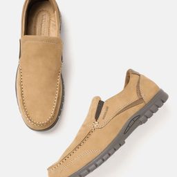 Woodland Men Nubuck Leather Slip-Ons-image-77