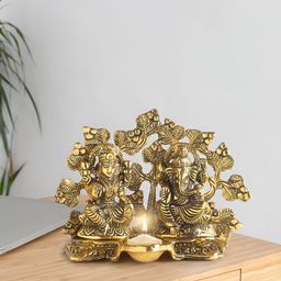 Golden Peacock Gold-Toned Religious Figurine Showpiece-48