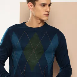 INVICTUS Geometric Self Design Pullover-image-39