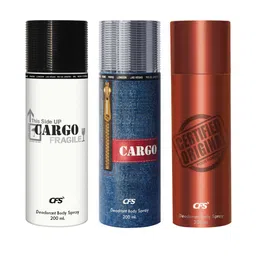 CFS Set Of 3 Deodorant Body Spray- Cargo- Cargo Fragile- Certified Original- 200ML Each-3