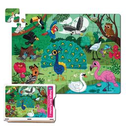MiniLeaves Jungle Birds Wooden Jigsaw Puzzles - 48 Pieces-12