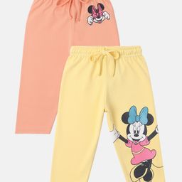 Nauti Nati Cotton Pack Of 2 Disney Mickey & Friends Featuring Minnie Mouse Printed Pajamas - Peach & Yellow-image-70
