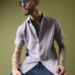 Voroxy Relaxed Textured Casual Shirt-image-63