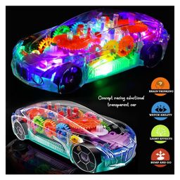 YAMAMA 360 Degrees Rotating Transparent Concept Racing Car With Music & 3D Flashing Lights - Multicolor image 5